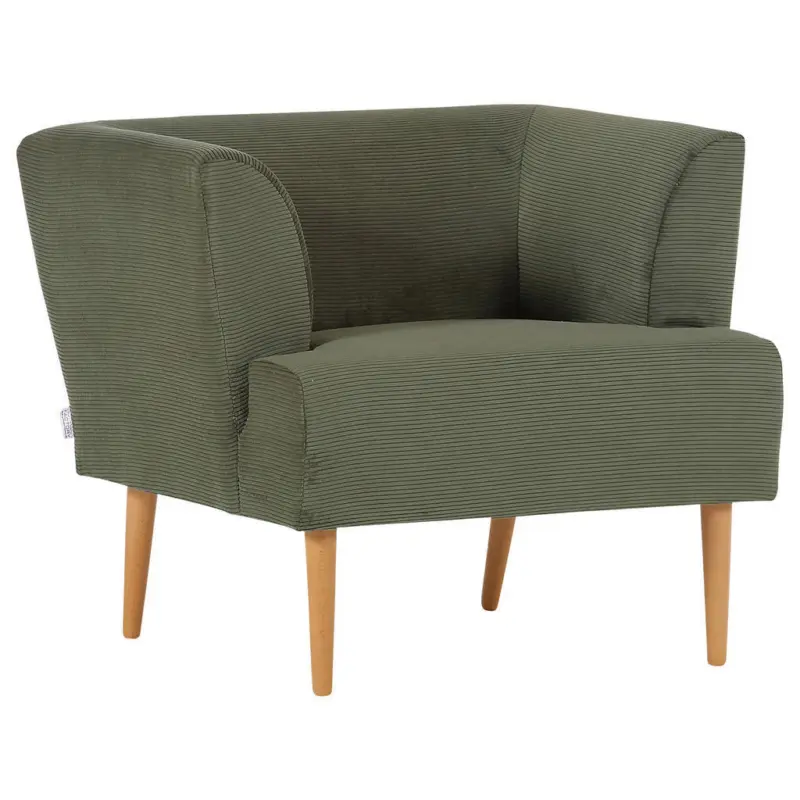 Sessel in Cord Olivgr&uuml;n