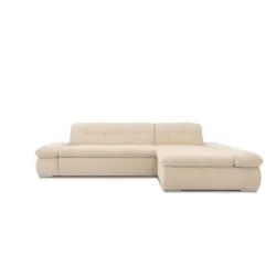 Ecksofa in Mikrofaser Beige 300/172 cm
