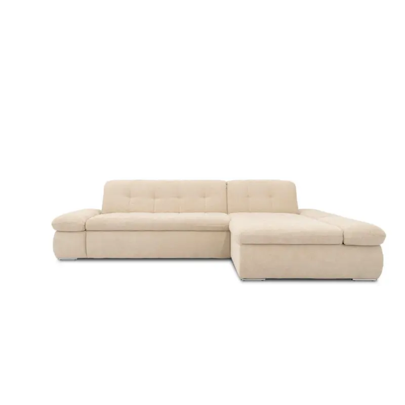 Ecksofa in Mikrofaser Beige 300/172 cm