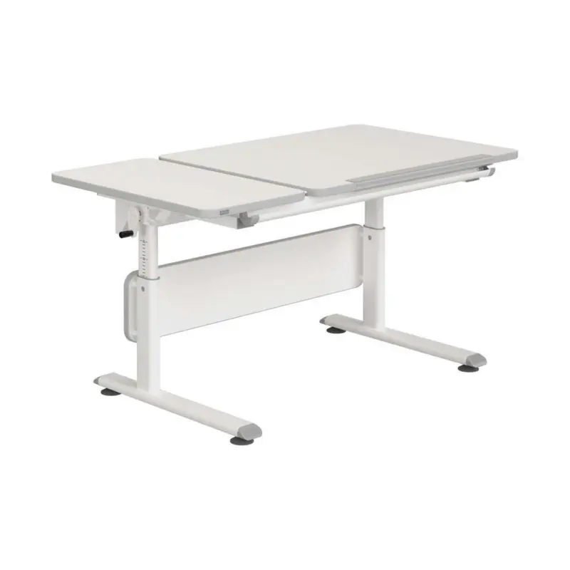 Jugendschreibtisch 130/70/53-79 cm Wei&szlig; h&ouml;henverstellbar