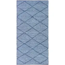 Fleckerlteppich 60/120 cm Diamant Denim Blau