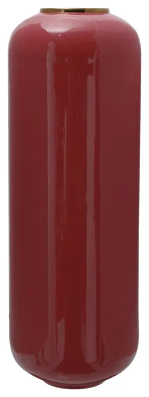 Bodenvase Art Deco Goldfarben/Koralle