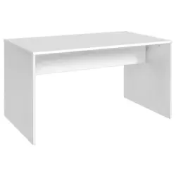 Schreibtisch 140/70/72 cm Wei&szlig; in verschiedenen Holz-Dekoren erh&auml;ltlich