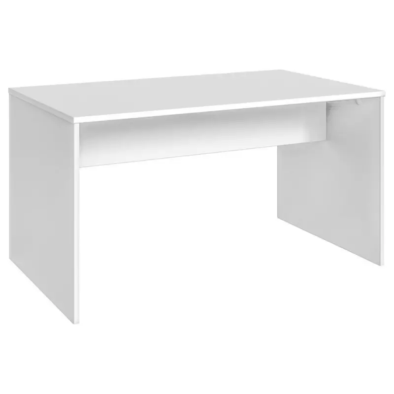 Schreibtisch 140/70/72 cm Wei&szlig; in verschiedenen Holz-Dekoren erh&auml;ltlich