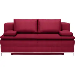 Boxspringsofa Centa in Flachgewebe Rot Modern