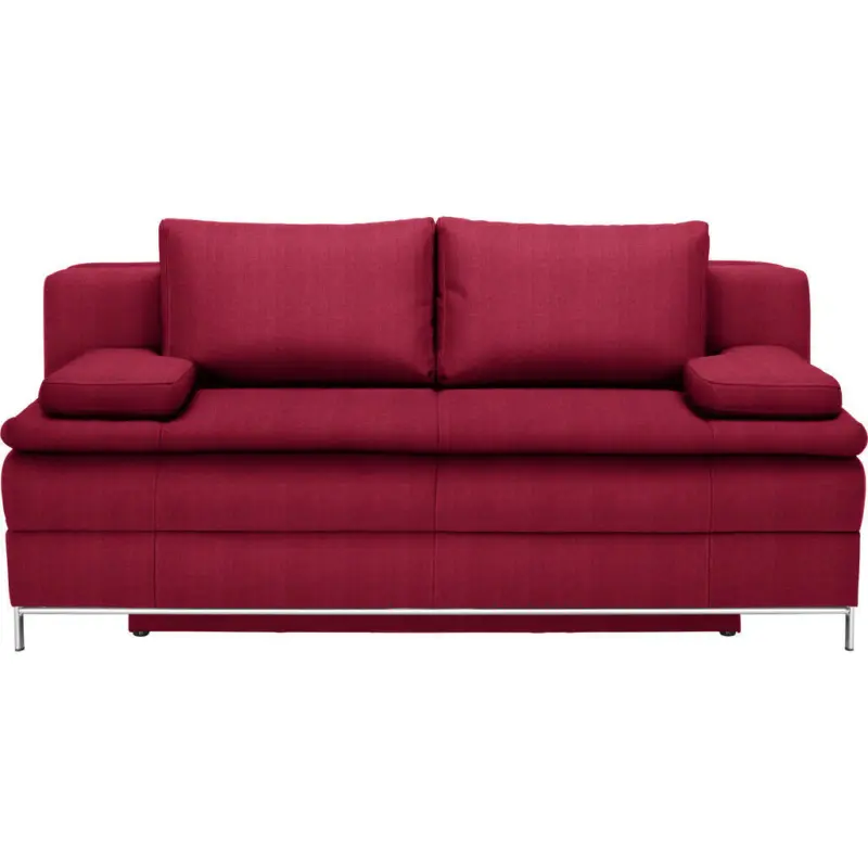 Boxspringsofa Centa in Flachgewebe Rot Modern