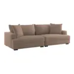 M&ouml;belix Big Sofa Pelle mit Kissen B: 261 cm Braun