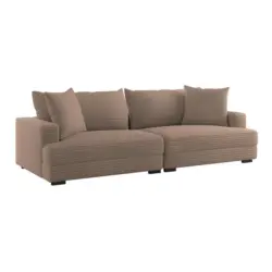Big Sofa Pelle mit Kissen B: 261 cm Braun