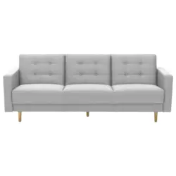 3-Sitzer-Sofa in Flachgewebe Hellgrau