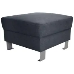 Hocker in Textil Grau