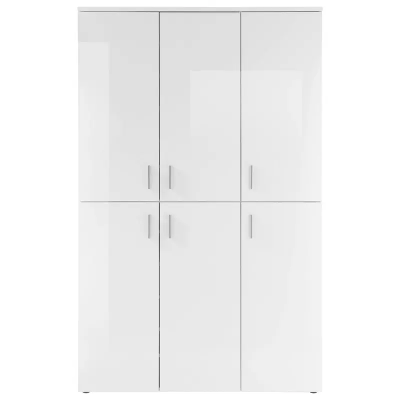 Schuhschrank Lincoln Wei&szlig; Dekor 6-T&uuml;rig B: 120 cm
