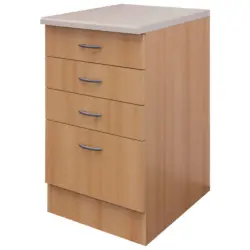 Schubkastenunterschrank in Buchefarben