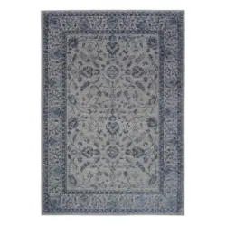 Webteppich 65/130 cm Denver Blau, Grau, Hellgrau, Hellblau, Dunkelblau, Dunkelgrau