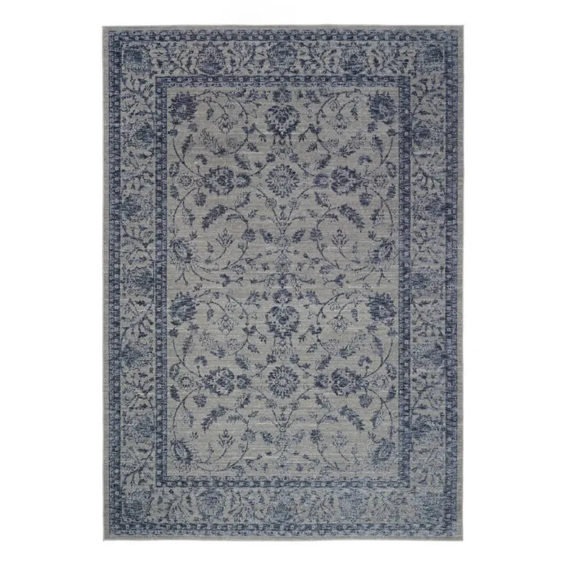 Webteppich 65/130 cm Denver Blau, Grau, Hellgrau, Hellblau, Dunkelblau, Dunkelgrau