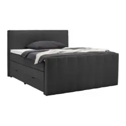 Boxspringbett Malaga Schwarz ca. 180x200cm