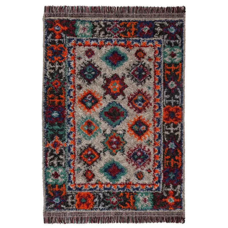 Hochflorteppich 133/190 cm Multicolor