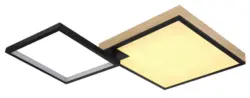 LED-Deckenleuchte Jacky Schwarz/Dunkelbraun max.40Watt Deckenlampe