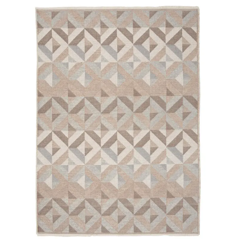 Flachwebeteppich 120/170 cm Olivia Grau, Beige