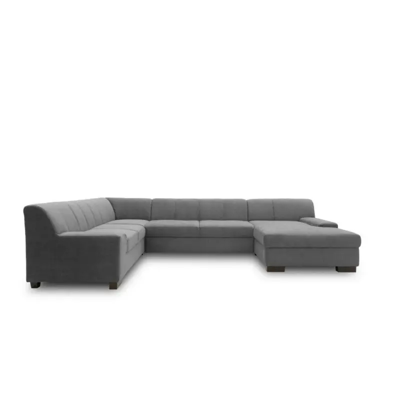 Wohnlandschaft Norma Anthrazit Webstoff