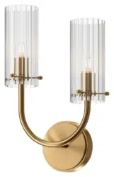 Wandleuchte Arco Messingfarben max. 40 Watt Wandlampe
