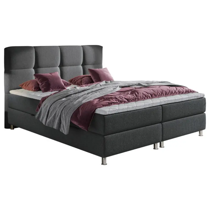 Boxbett 160/200 cm in Anthrazit