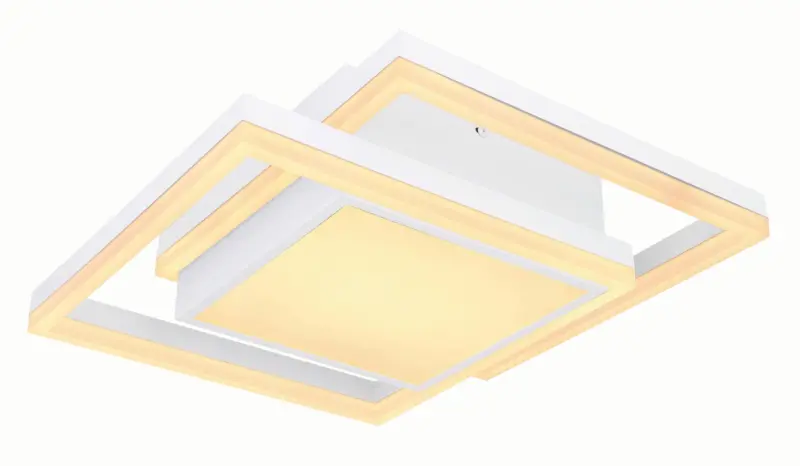 LED-Deckenleuchte Squares Opal/Wei&szlig; max. 22 Watt Deckenlampe