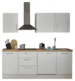 m&ouml;max Dornbirn - Ihr Trendm&ouml;belhaus in Dornbirn K&uuml;chenblock TURIN 220cm wei&szlig;/Artisan ohne Ger&auml;te