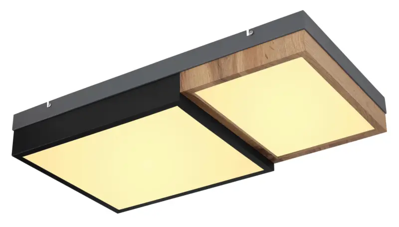LED-Deckenleuchte Gundi Schwarz/Wei&szlig; max. 30 Watt Deckenlampe