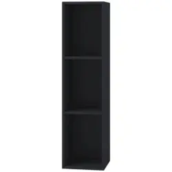 Schallplattenregal Platto 34 cm Schwarz Dekor