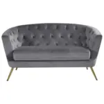 M&ouml;belix 2-Sitzer-Sofa Lita Grau Samt