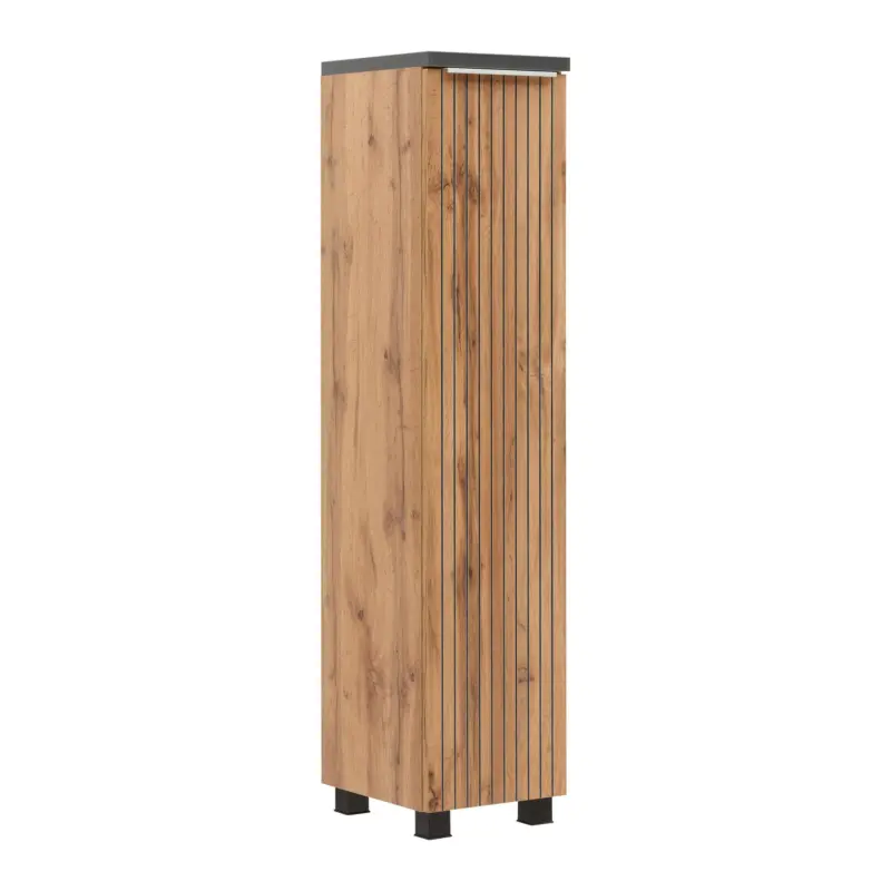 Midischrank Jakarta in Schwarz/Eiche Wotan