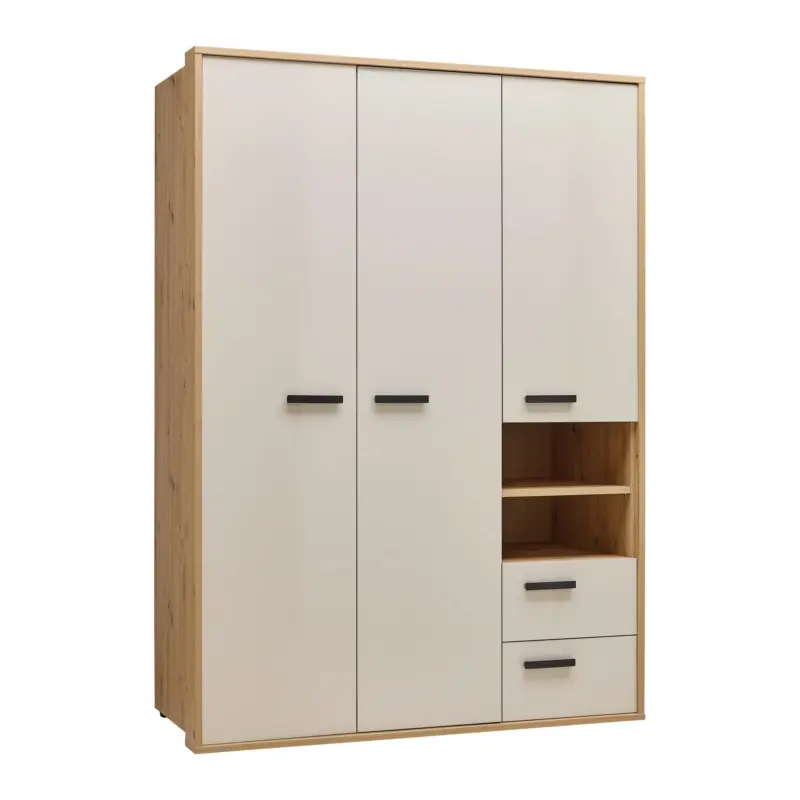 Kleiderschrank Casa Mia Kaschmirfarben/Eiche Artisan