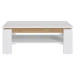 M&ouml;belix Couchtisch Calabria Wei&szlig;/Eiche Dekor B: 110 cm