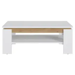 Couchtisch Calabria Wei&szlig;/Eiche Dekor B: 110 cm