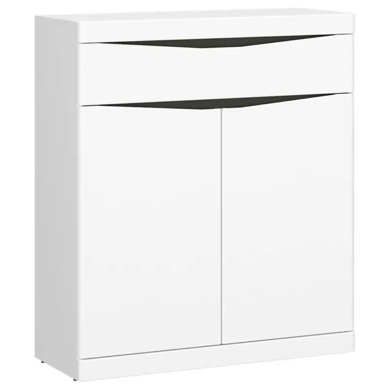 Schuhschrank Turino Alpinweiss/Grau B: 86 cm