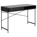 M&ouml;belix Schreibtisch mit Schiebet&uuml;r B:110cm H:50cm Angus Schwarz