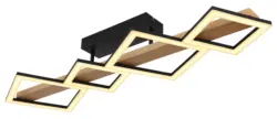 LED-Deckenleuchte Dustin Schwarz/Dunkelbraun max.35Watt Deckenlampe