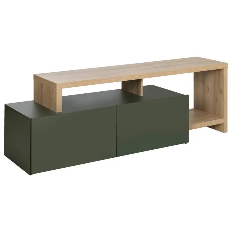 TV-Element Craft Eiche Artisan Dek/Gr&uuml;n,B:155cm