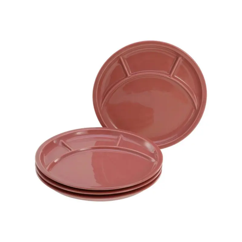 Fondouteller 4--Teilig Keramik, Rot
