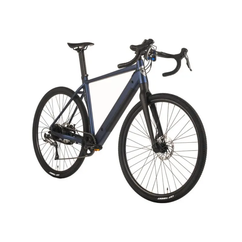E-Gravelbike Tourenfahrrad dunkelblau matt