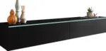 m&ouml;max Dornbirn - Ihr Trendm&ouml;belhaus in Dornbirn Lowboard ca. 180x30 cm mit LED Schwarz/Graphit matt