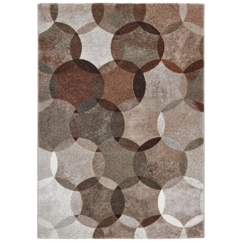 Webteppich Beige/Braun Graphik Modernina 133x200 cm