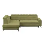 M&ouml;belix Ecksofa Barletta new Velours gr&uuml;n, 228x289cm