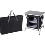 M&ouml;belix Campingtisch Klappbar 60x64 cm mit Ablagef&auml;cher + Tragetasche
