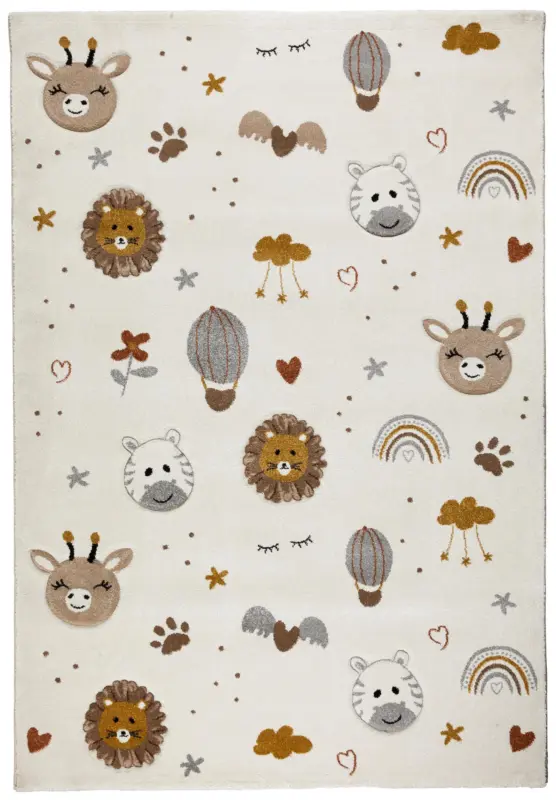 Kinderteppich Sunny 1 in Beige/Braun ca. 120x170cm