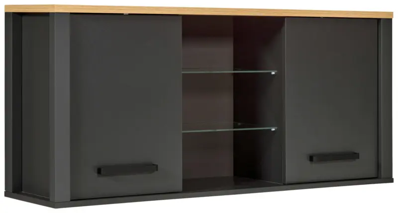 H&auml;ngeschrank Venet, Anthrazit/Artisan Eiche