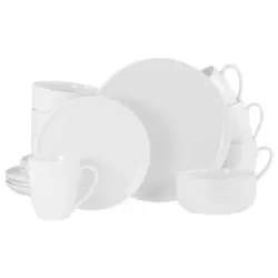 Kombiservice Scandi 16--Teilig. Keramik, Wei&szlig;