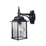 M&ouml;belix Au&szlig;enwandleuchte 100 Watt Metall Glas, Wandmontage