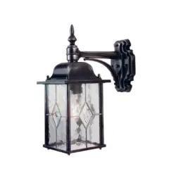 Au&szlig;enwandleuchte 100 Watt Metall Glas, Wandmontage