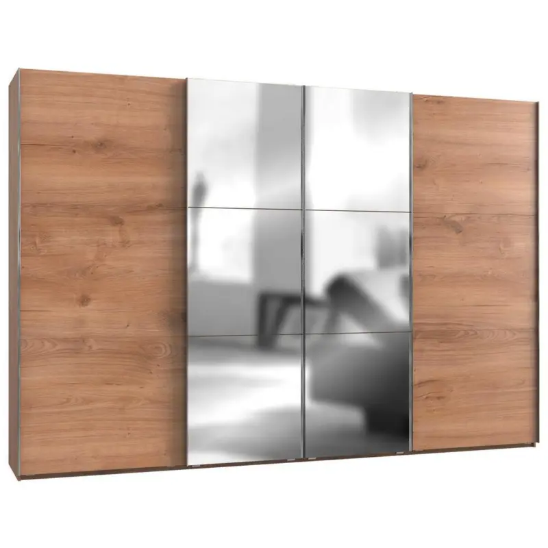 Schwebet&uuml;renschrank 350cm Level, Eiche Dekor